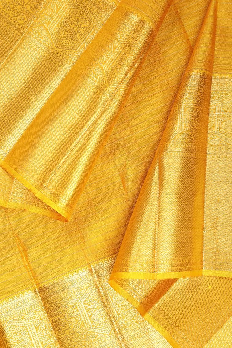 Basil Green Kanchipuram Silk Sarees with Without Zari Zari Checks view 3