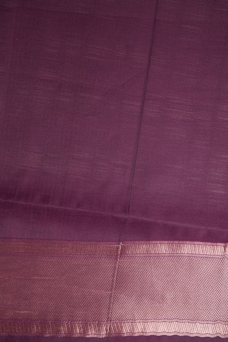 Bottle Green Tussar Saree with Copper Zari Buttis (small Dots Or Motifs) view 3