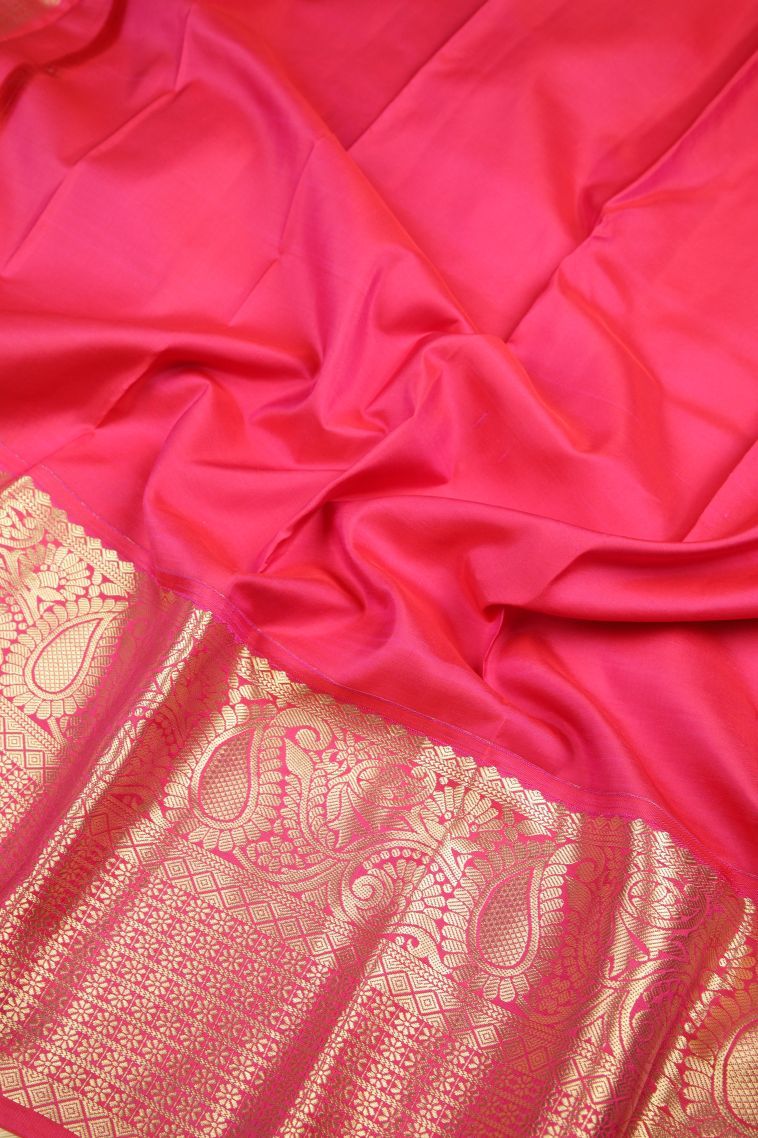 Alabaster White Kanchipuram Silk Sarees with Without Zari Zari Floral Patterns view 3