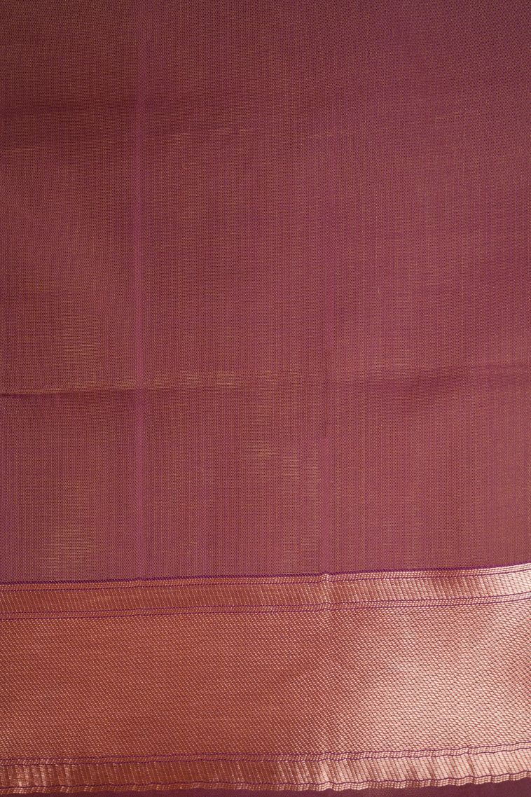 Lime Green Tussar Saree with Copper Zari Buttis (small Dots Or Motifs) view 3