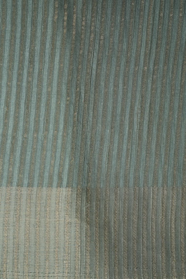 Alabaster White Tussar Saree with Without Zari Zari Floral Patterns view 3