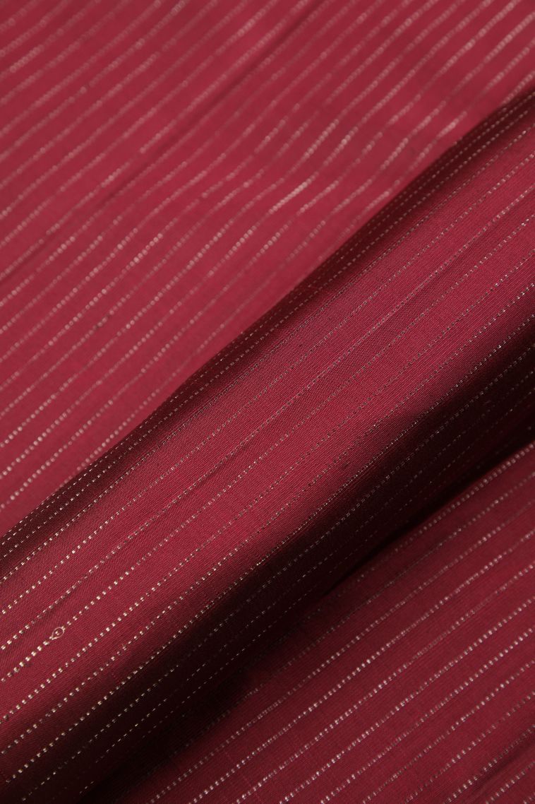 Magenta Purple Kanchipuram Silk Sarees with Bronze Zari Floral Patterns view 3