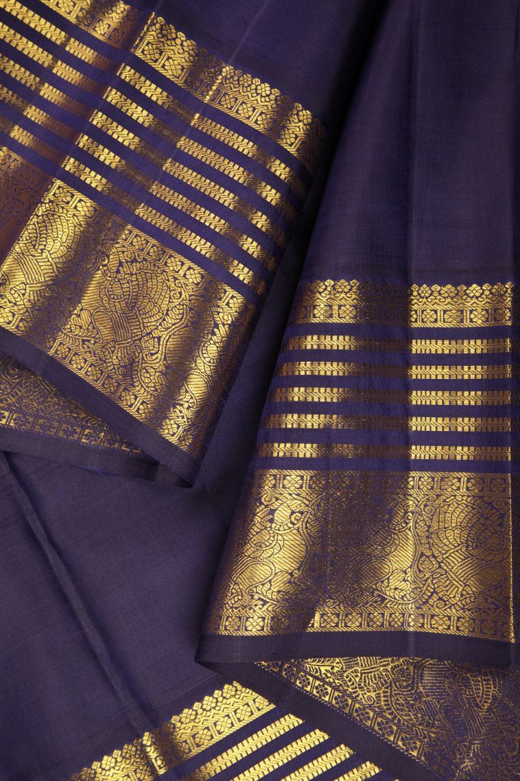 Peach Pink Kanchipuram Silk Sarees with Gold Zari Buttis (small Dots Or Motifs) view 3