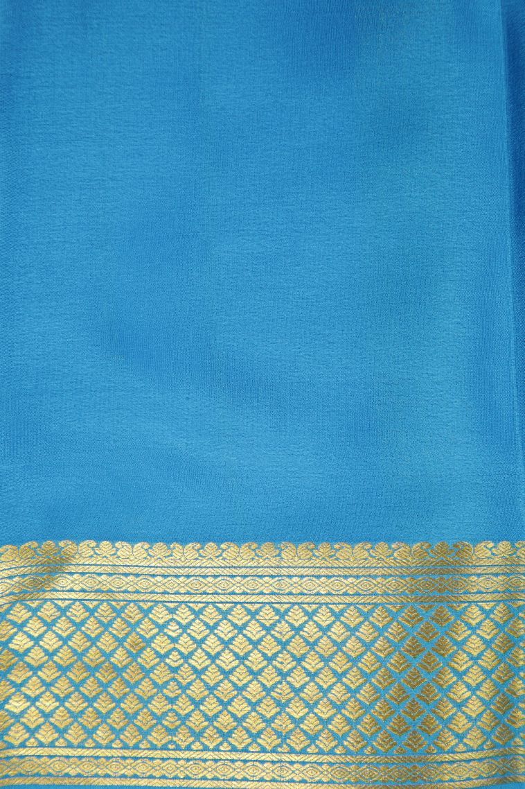 Bindi Red Mysore Silk with Without Zari Zari Plain view 3