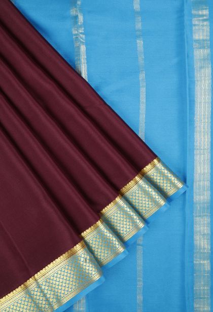 Bindi Red Mysore Silk with Without Zari Zari Plain