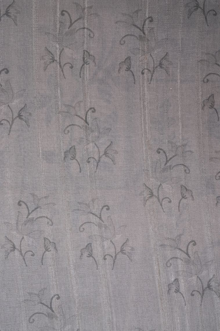 Pearl White Tussar Saree with Without Zari Zari Floral Patterns view 3