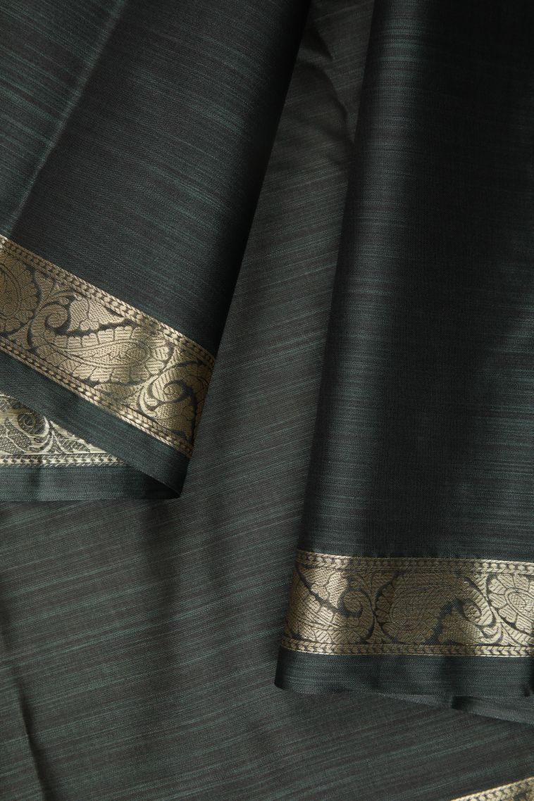 Charleston Black Soft Silk Sarees with Without Zari Zari Floral Patterns view 3
