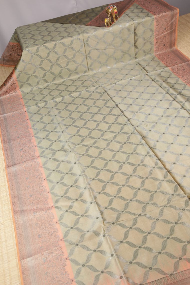 Tortilla Brown Tussar Saree with Without Zari Zari Floral Patterns view 2