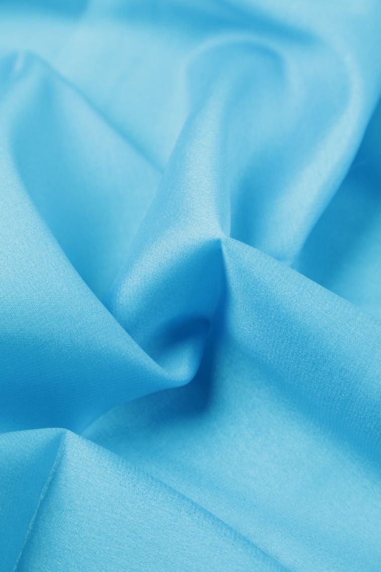 Arctic Blue Mysore Silk with Without Zari Zari Plain view 4