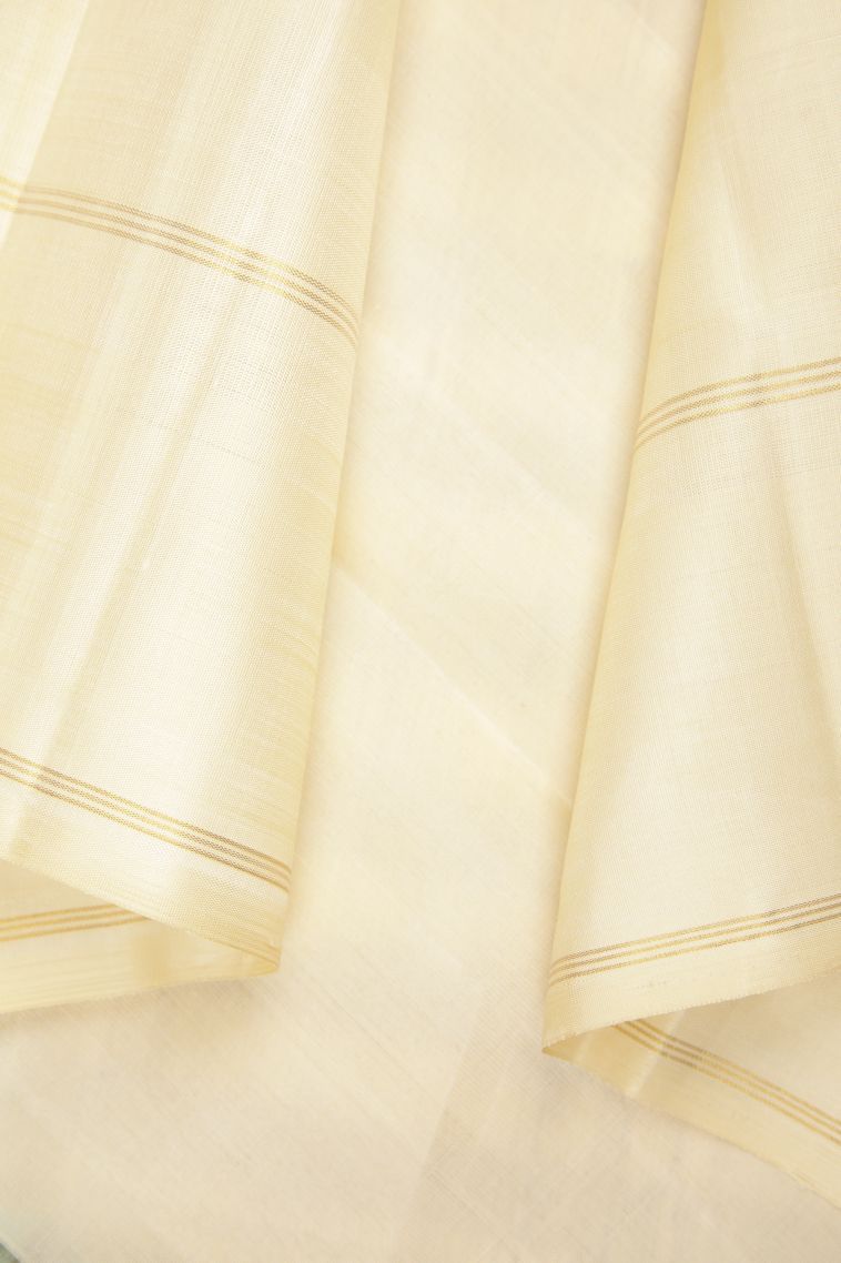 Cerulean Blue Kanchipuram Silk Sarees with Without Zari Zari Checks view 3