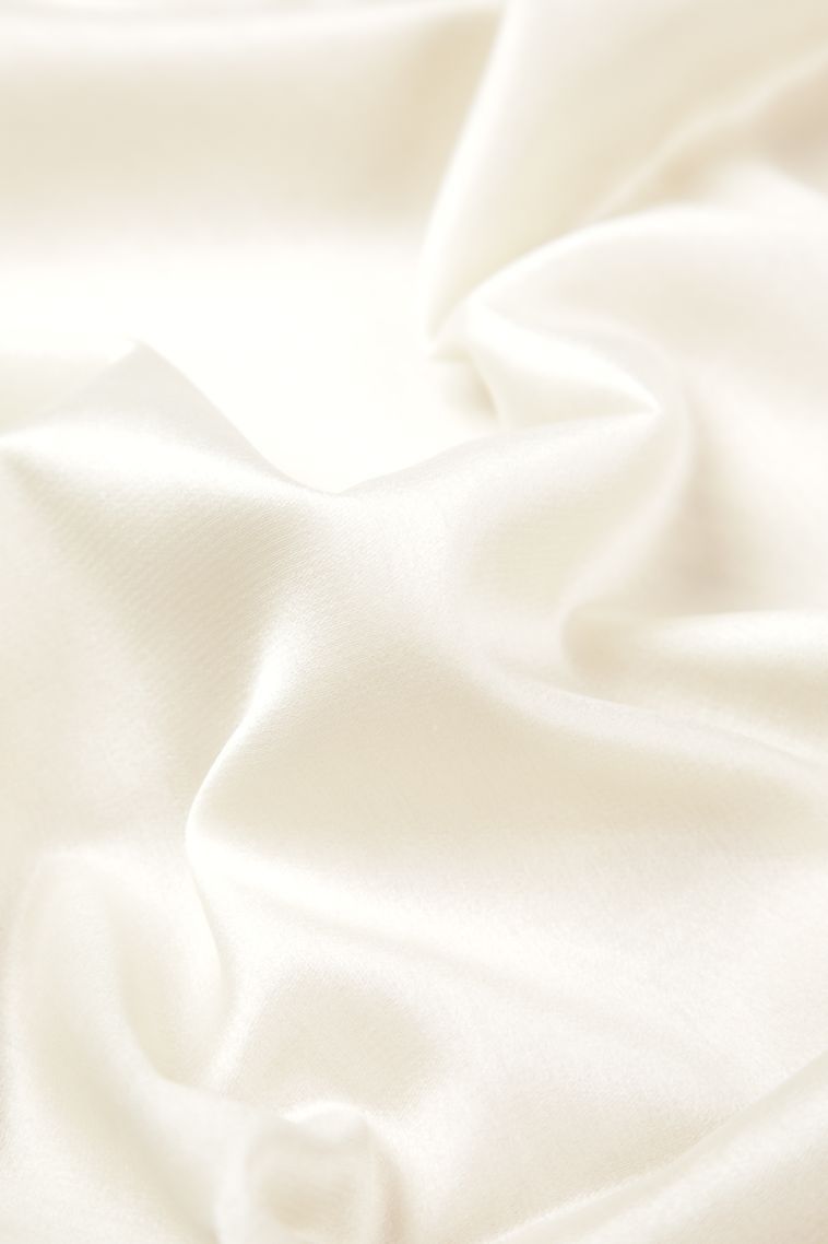 Alabaster White Mysore Silk with Without Zari Zari Plain view 4