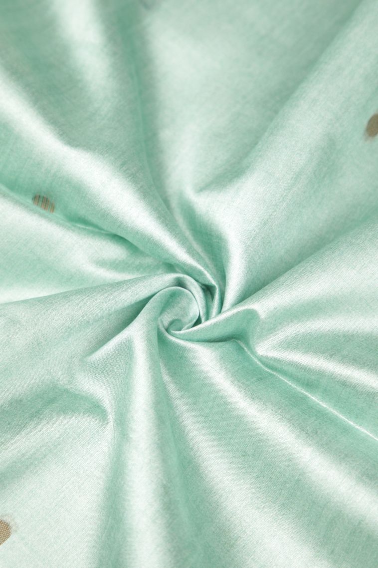 Arctic Blue Tussar Saree with Without Zari Zari Floral Patterns view 4