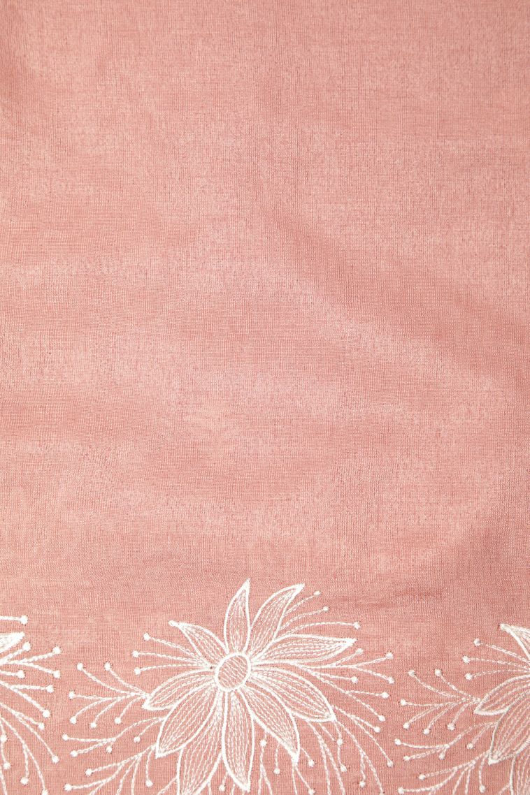Flamingo Pink Tussar Saree with Without Zari Zari Buttis (small Dots Or Motifs) view 3
