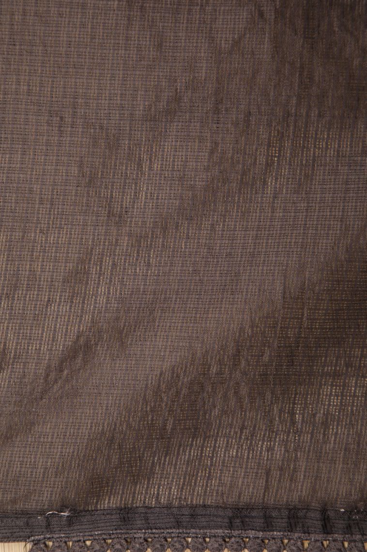 Charleston Black Organza Saree with Without Zari Zari Floral Patterns view 3