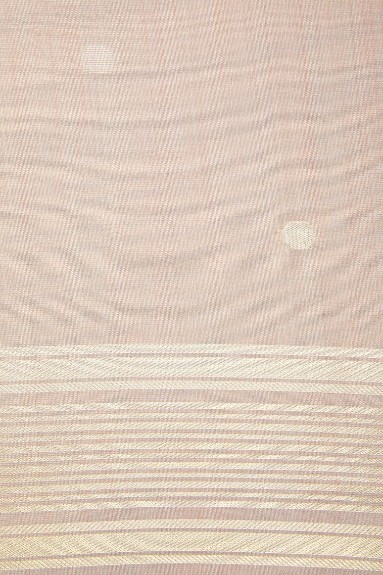 Eel Black Tussar Saree with Bronze Zari Buttis (small Dots Or Motifs) view 3