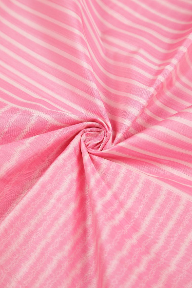 Blush Pink Soft Silk Sarees with Without Zari Zari Stripes view 4