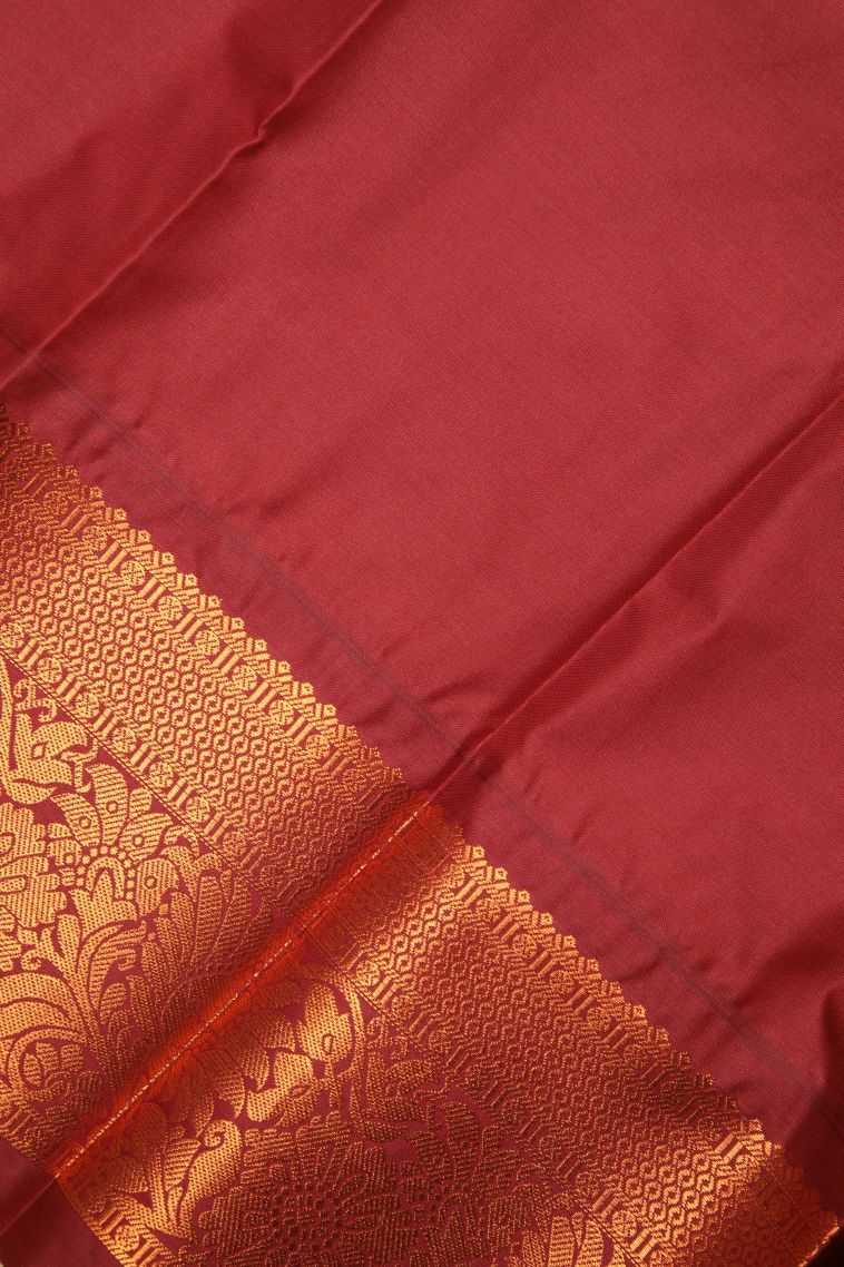 Sub Color Visiri Madippu Silk Sarees with Copper Zari Buttis (small Dots Or Motifs) view 3