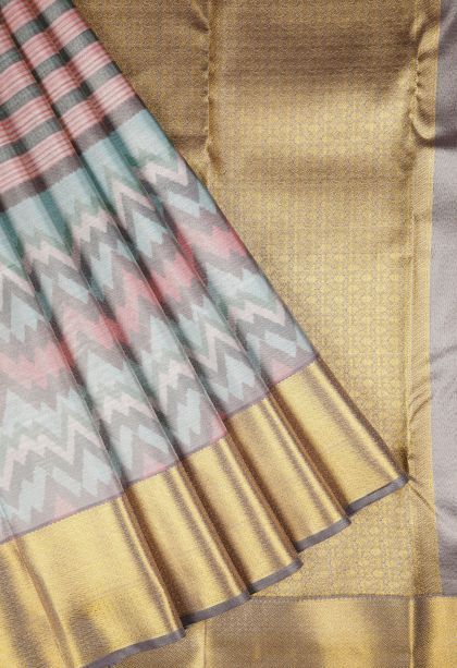 Crepe Pink Soft Silk Sarees with Without Zari Zari Stripes