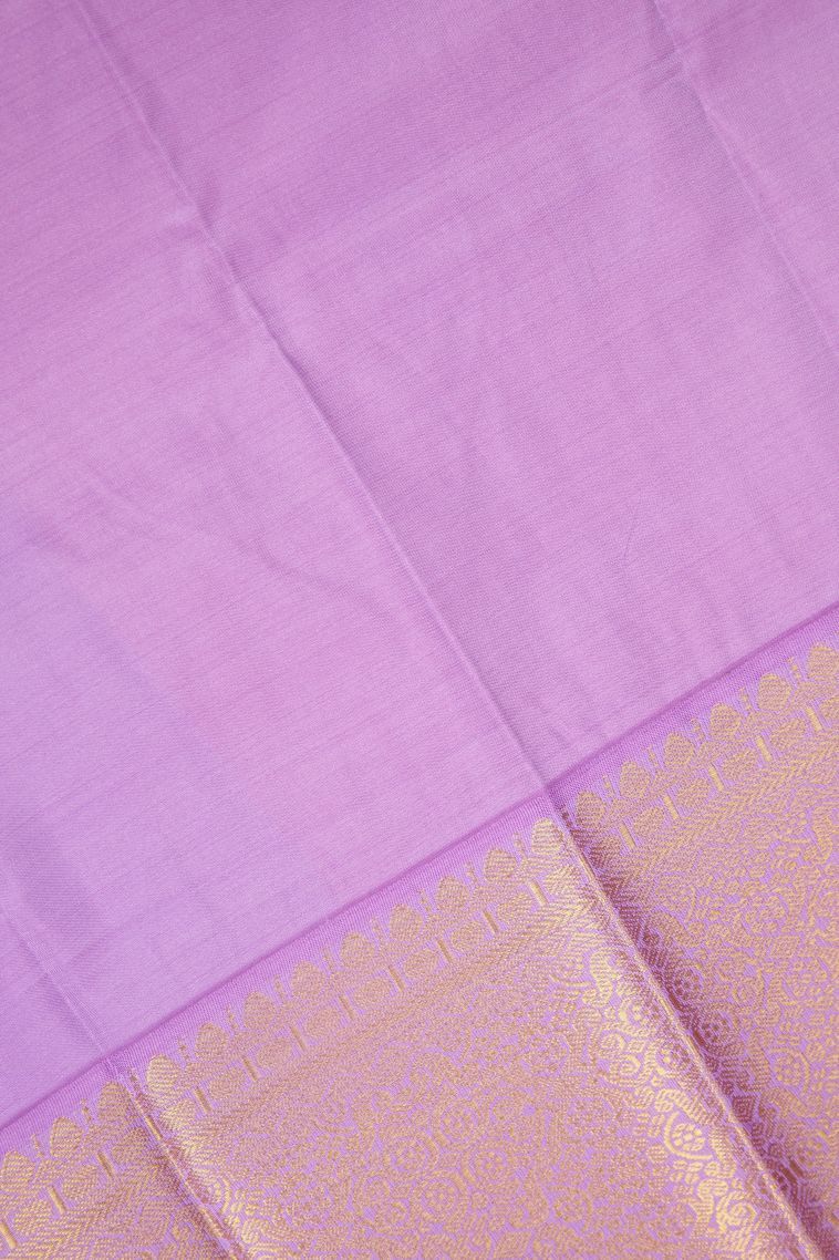 Tiger Orange Visiri Madippu Silk Sarees with Copper Zari Stripes view 3