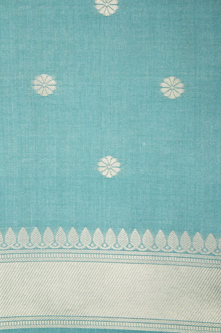 Peach Pink Tussar Saree with Without Zari Zari Buttis (small Dots Or Motifs) view 3