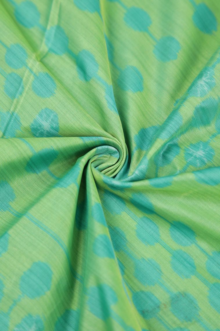 Mint Green Soft Silk Sarees with Without Zari Zari Floral Patterns view 4