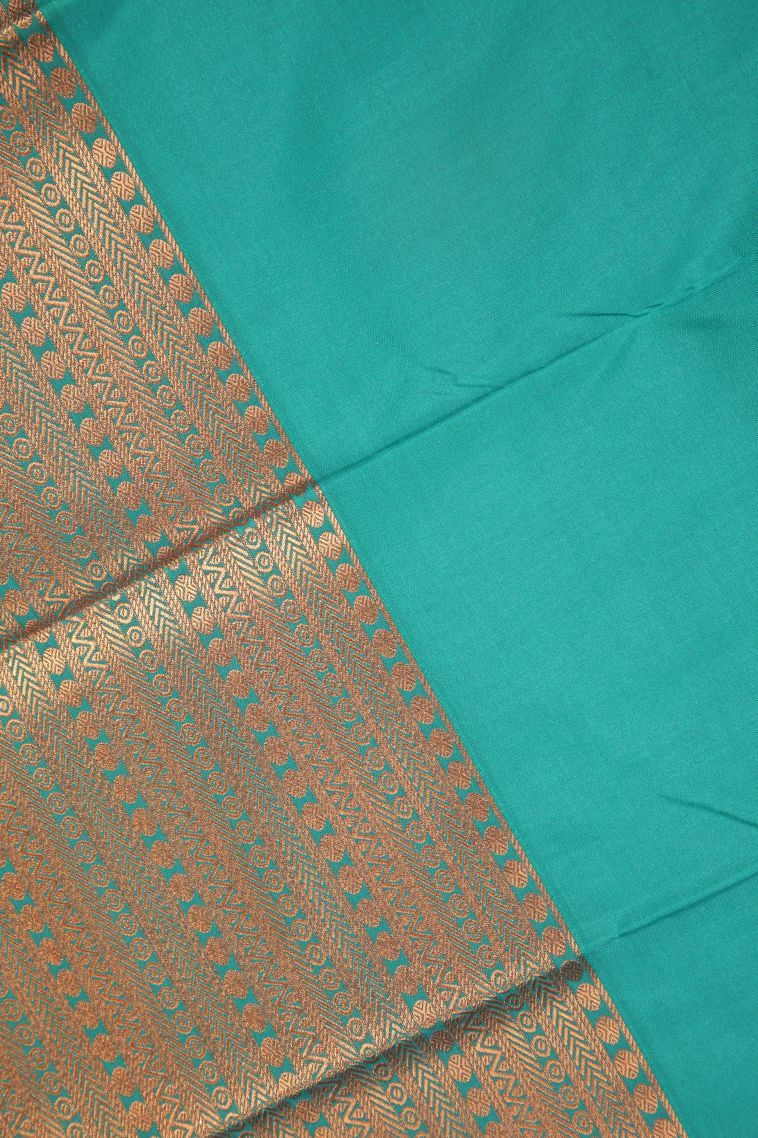 Gold Visiri Madippu Silk Sarees with Copper Zari Stripes view 3