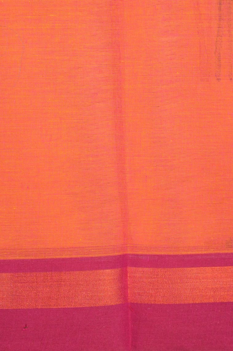 Mauve Kovai Cotton Sarees with Without Zari Zari Buttis (small Dots Or Motifs) view 3