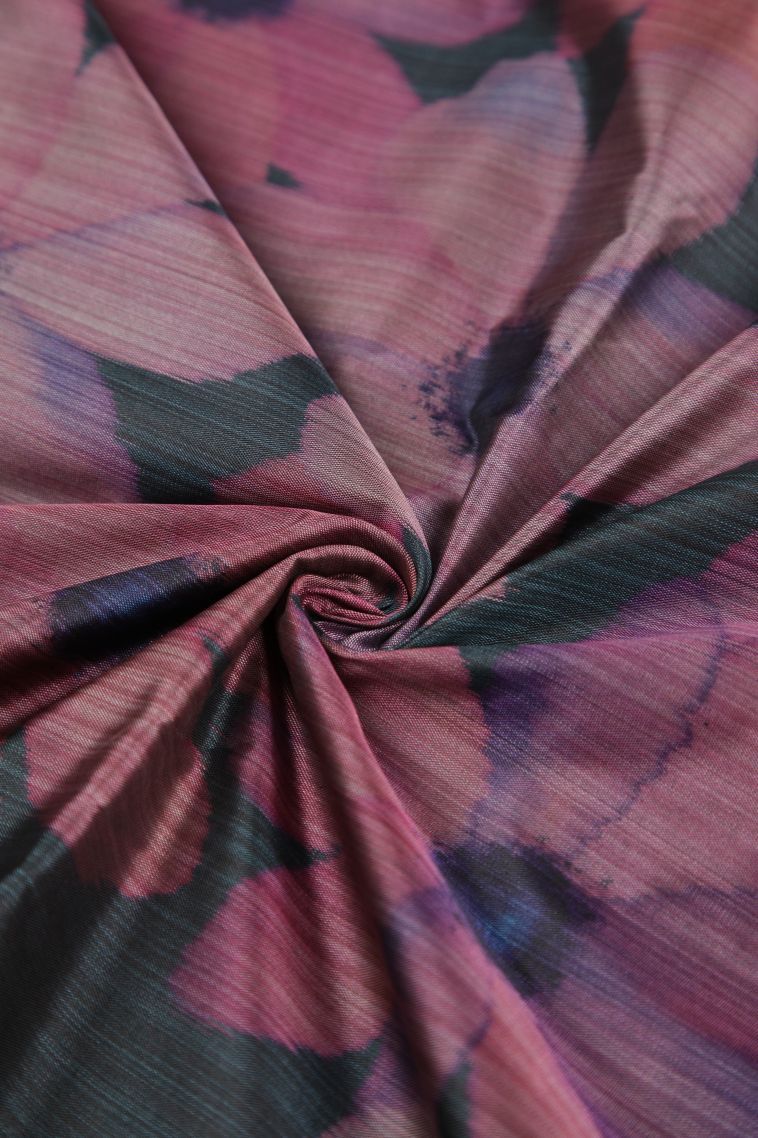 Jungle Black Soft Silk Sarees with Without Zari Zari Floral Patterns view 4