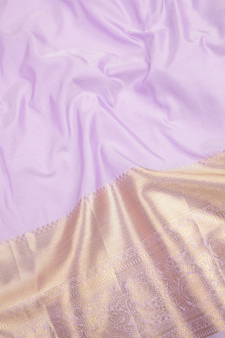 Carrot Orange Samudrika Pattu with Copper Zari Floral Patterns view 3