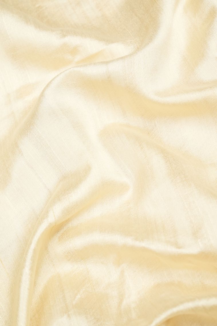 Pistachio Green Tussar Saree with Without Zari Zari Plain view 3