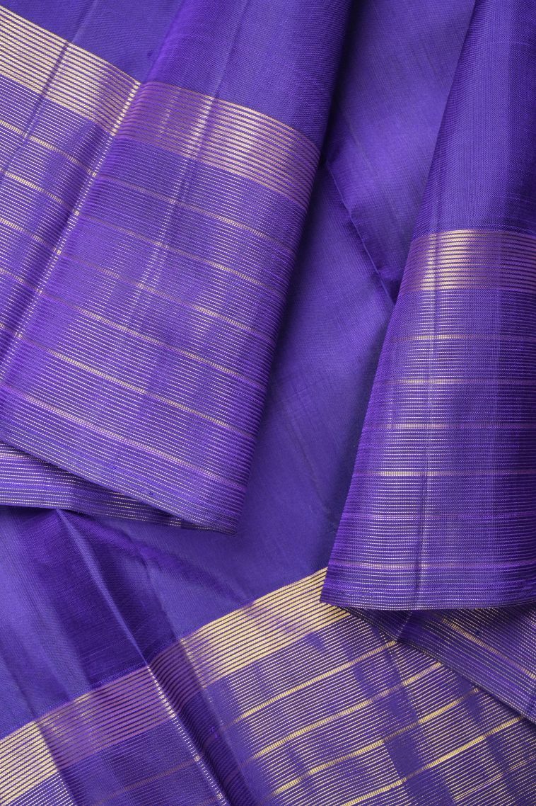 Lemon Yellow Kanchipuram Silk Sarees with Without Zari Zari Plain view 3