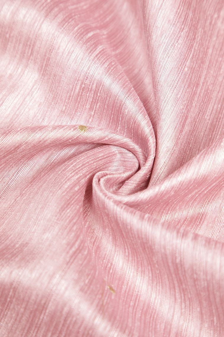 Blush Pink Tussar Saree with Without Zari Zari Buttis (small Dots Or Motifs) view 4