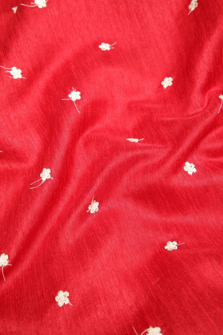 Strawberry Pink Tussar Saree with Without Zari Zari Buttis (small Dots Or Motifs) view 3