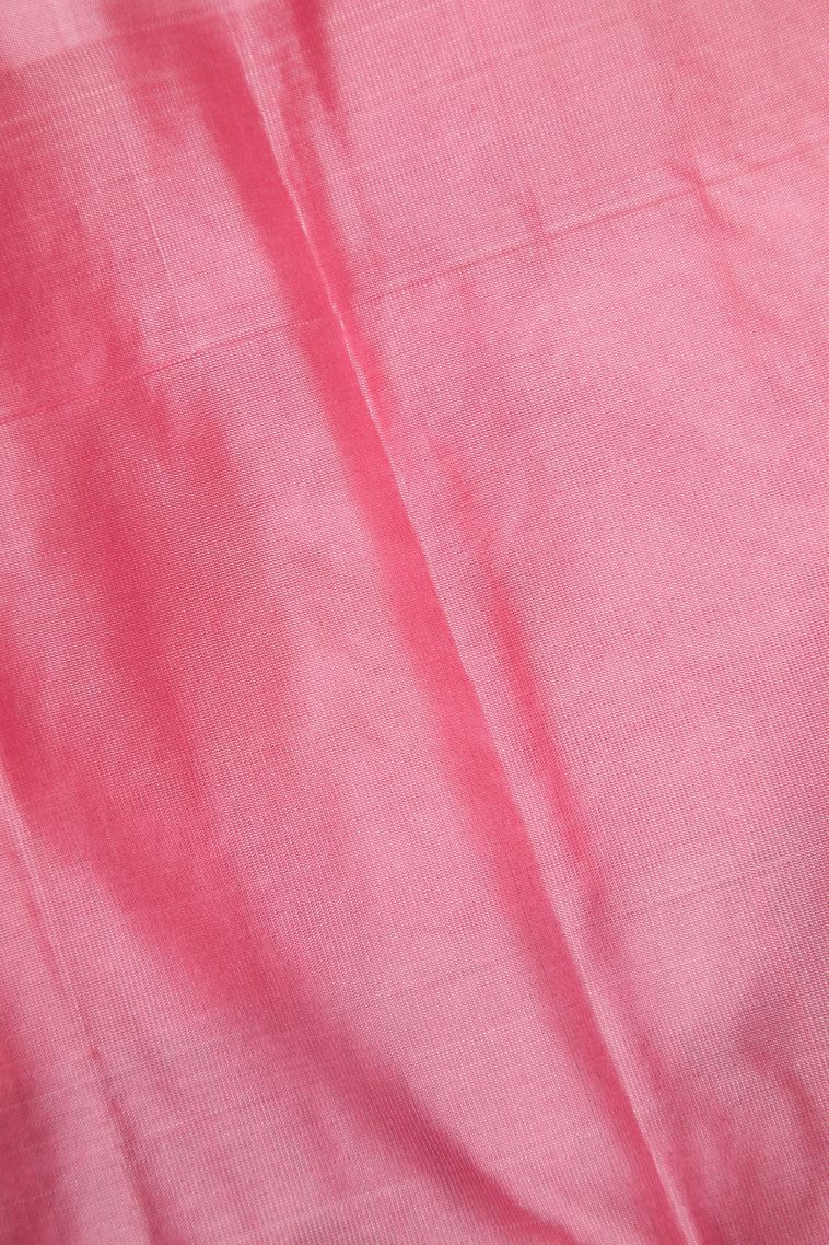 Arctic Blue Soft Silk Saree with Silver Zari Floral Patterns view 3