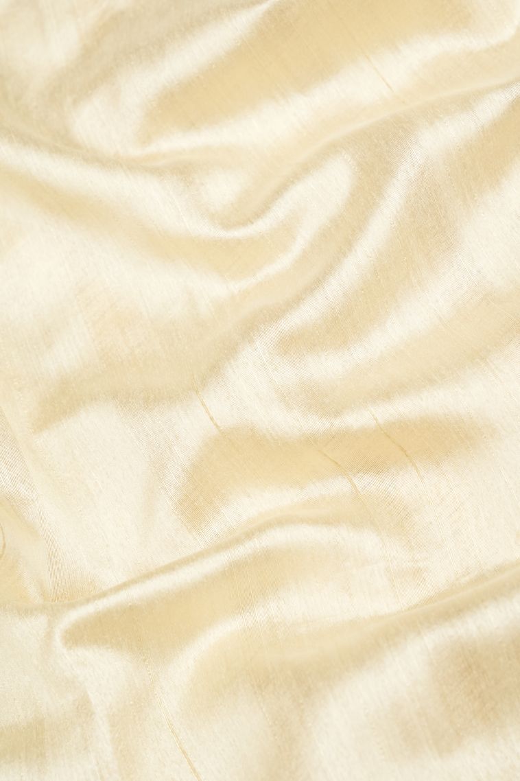 Crepe Pink Tussar Saree with Without Zari Zari Plain view 3