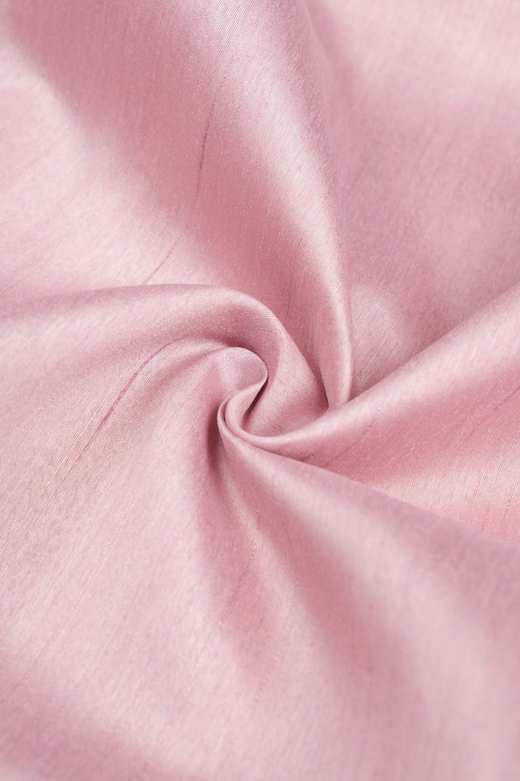 Crepe Pink Tussar Saree with Without Zari Zari Plain view 4