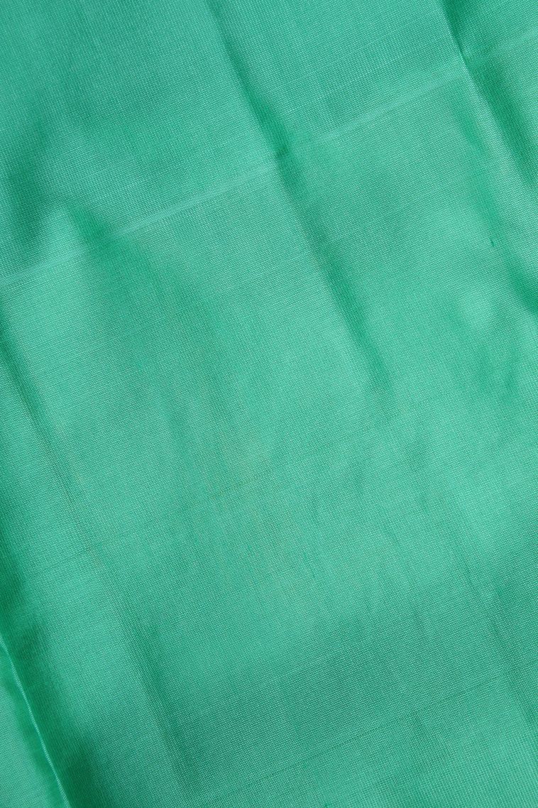 Lemon Yellow Soft Silk Saree with Silver Zari Floral Patterns view 3