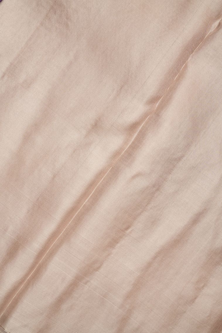 Jam Purple Soft Silk Saree with Silver Zari Floral Patterns view 3