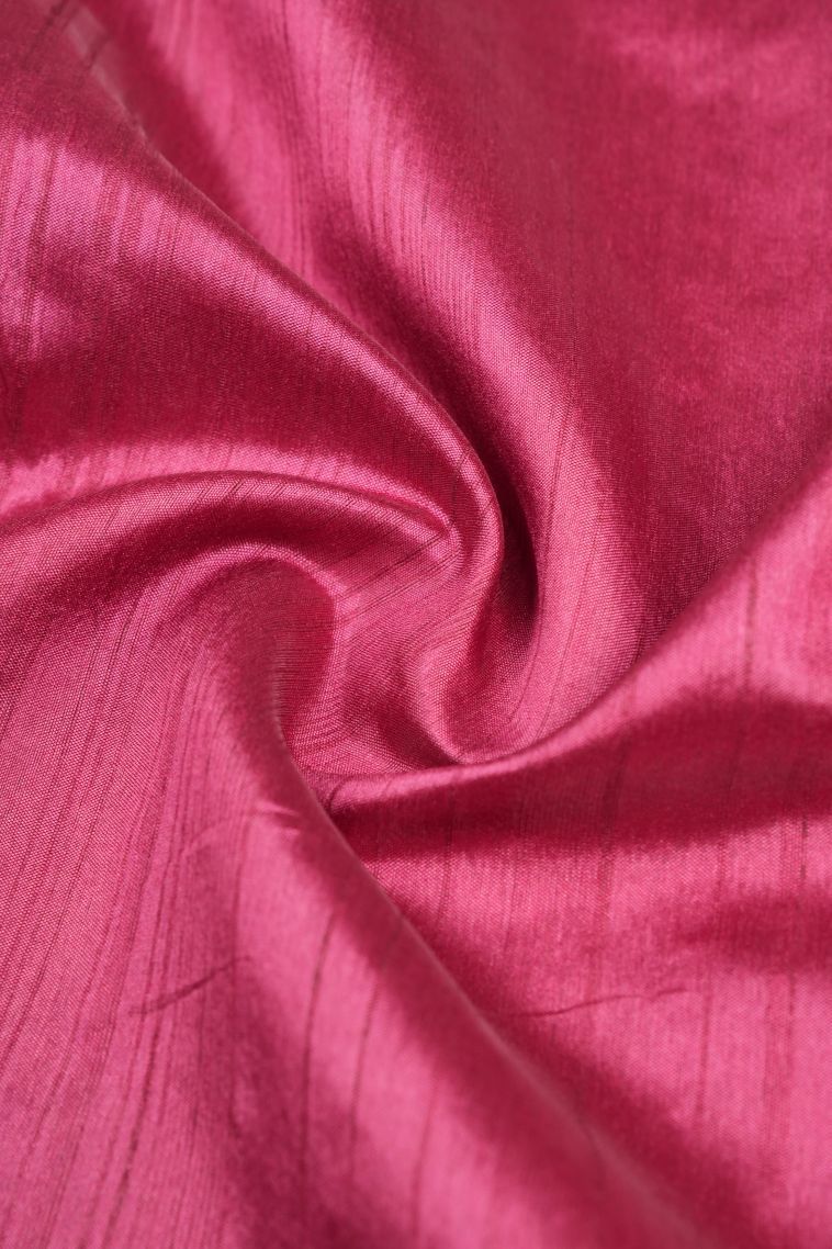 Bubblegum Pink Tussar Saree with Without Zari Zari Plain view 4