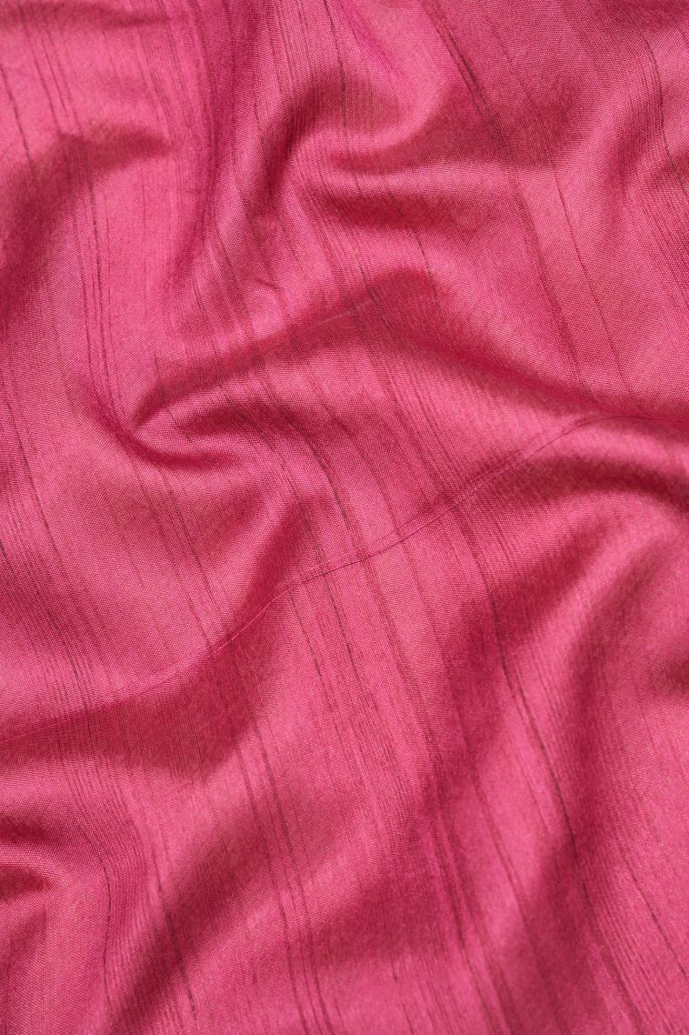 Rouge Pink Tussar Saree with Without Zari Zari Buttis (small Dots Or Motifs) view 3