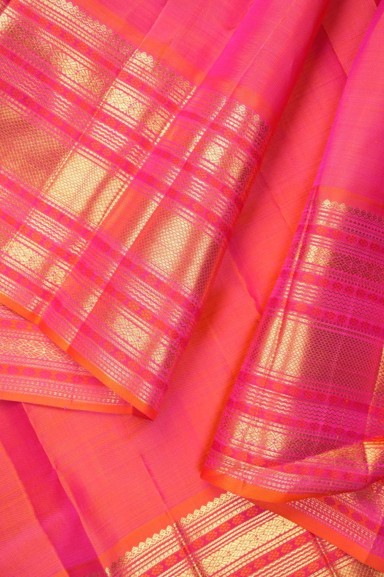 Bottle Green Kanchipuram Silk Sarees with Gold Zari Buttis (small Dots Or Motifs) view 3