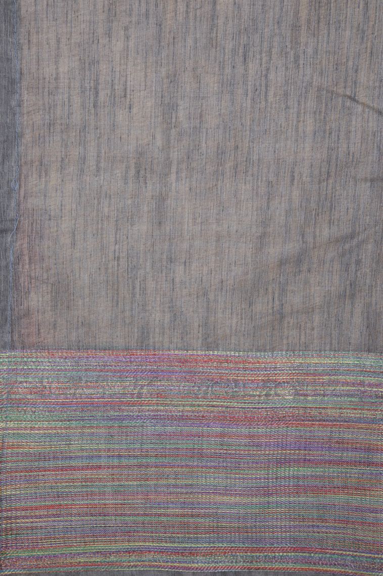 Magenta Purple Tussar Saree with Without Zari Zari Plain view 3