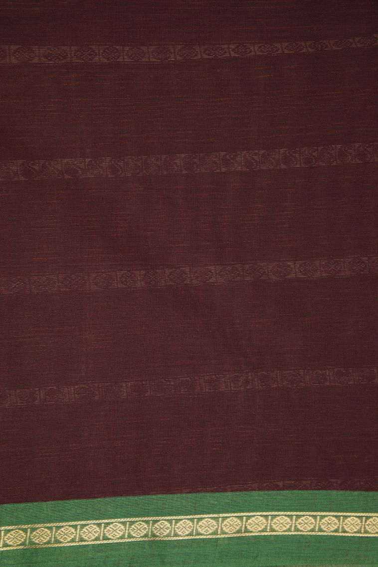Berry Red Pure Handloom Kovai Cotton with Without Zari Zari Stripes view 3