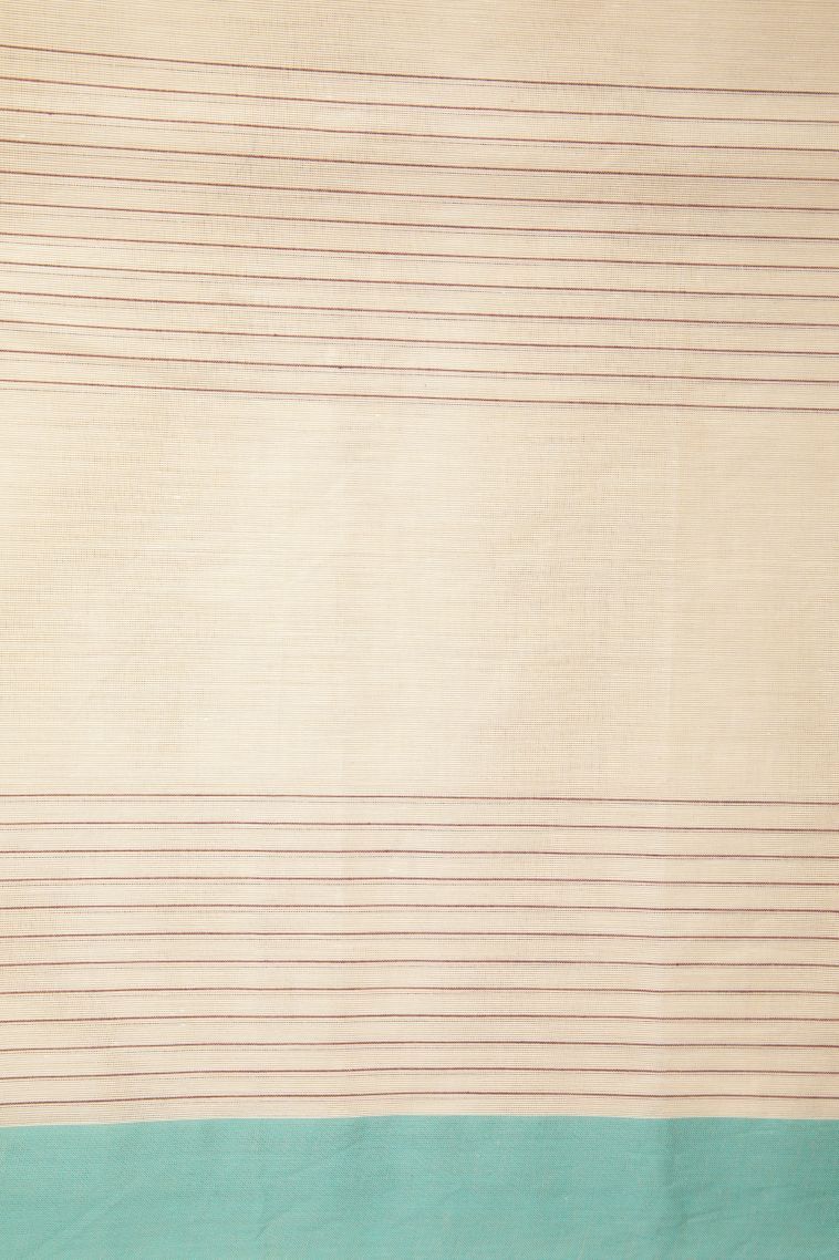 Alabaster White Kovai Cotton Sarees with Without Zari Zari Checks view 3