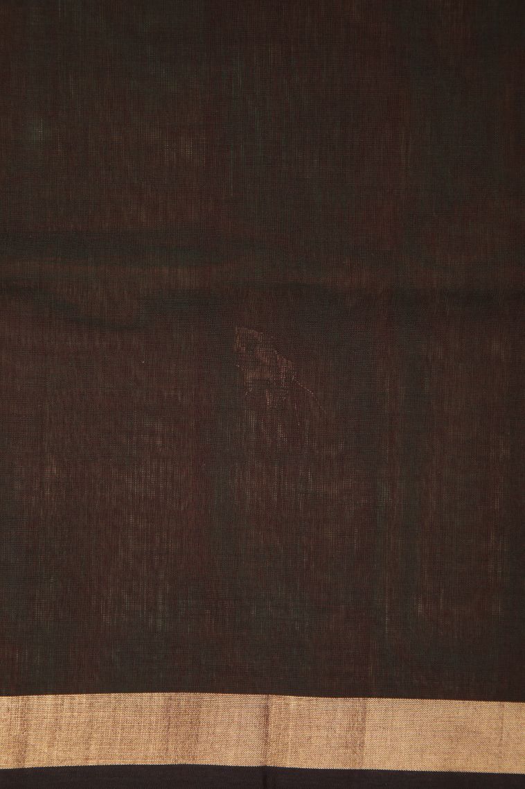 Basil Green Pure Handloom Kovai Cotton with Without Zari Zari Buttis (small Dots Or Motifs) view 3