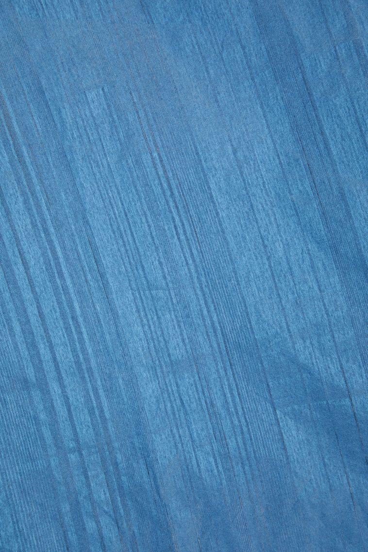 Cerulean Blue Tussar Saree with Without Zari Zari Buttis (small Dots Or Motifs) view 3