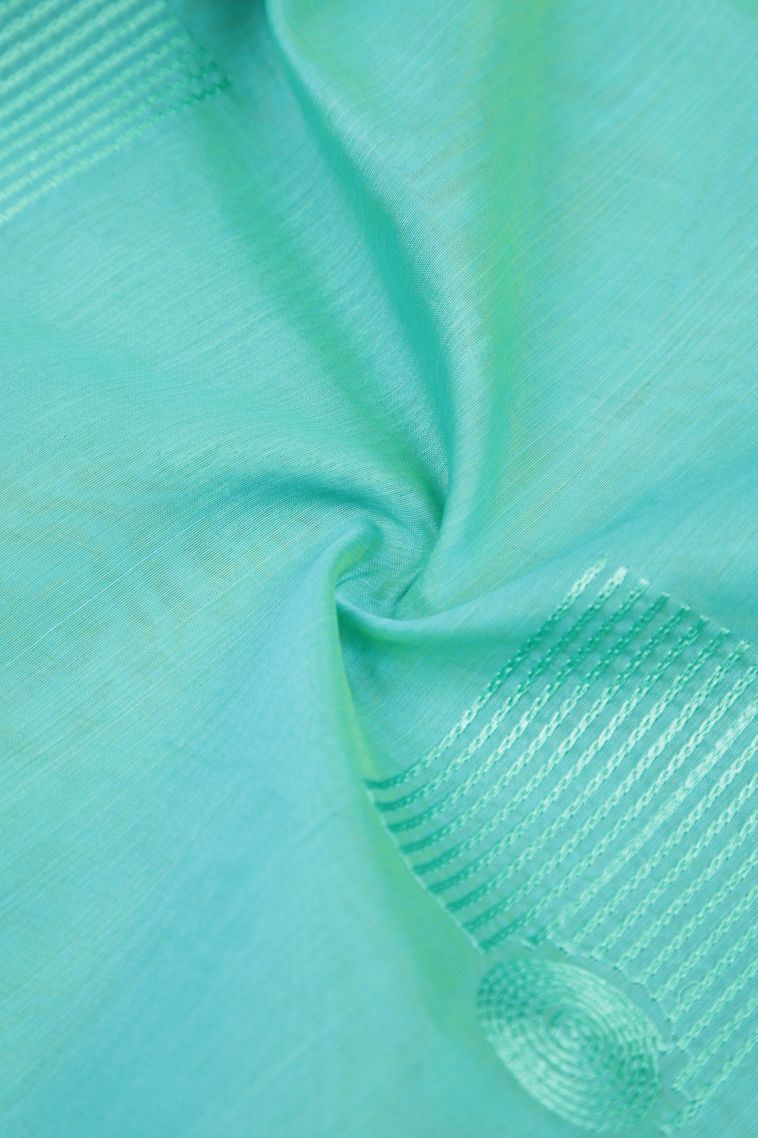 Admiral Blue Silk Cotton Sarees with Without Zari Zari Buttis (small Dots Or Motifs) view 3