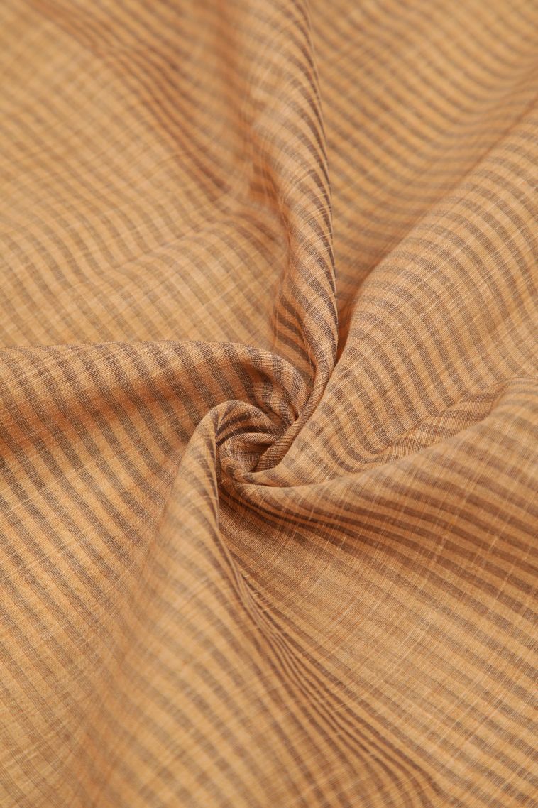 Cream White Tussar Saree with Without Zari Zari Plain view 4