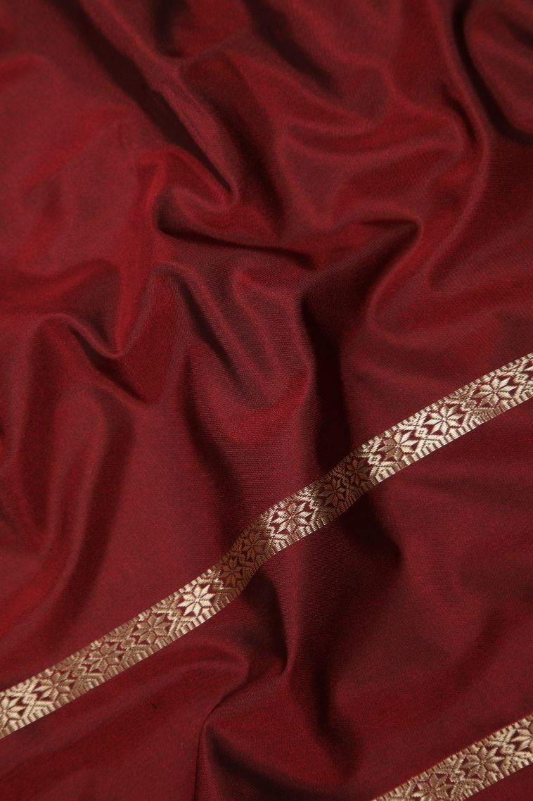 Bottle Green Soft Silk Saree with Copper Zari Buttis (small Dots Or Motifs) view 3