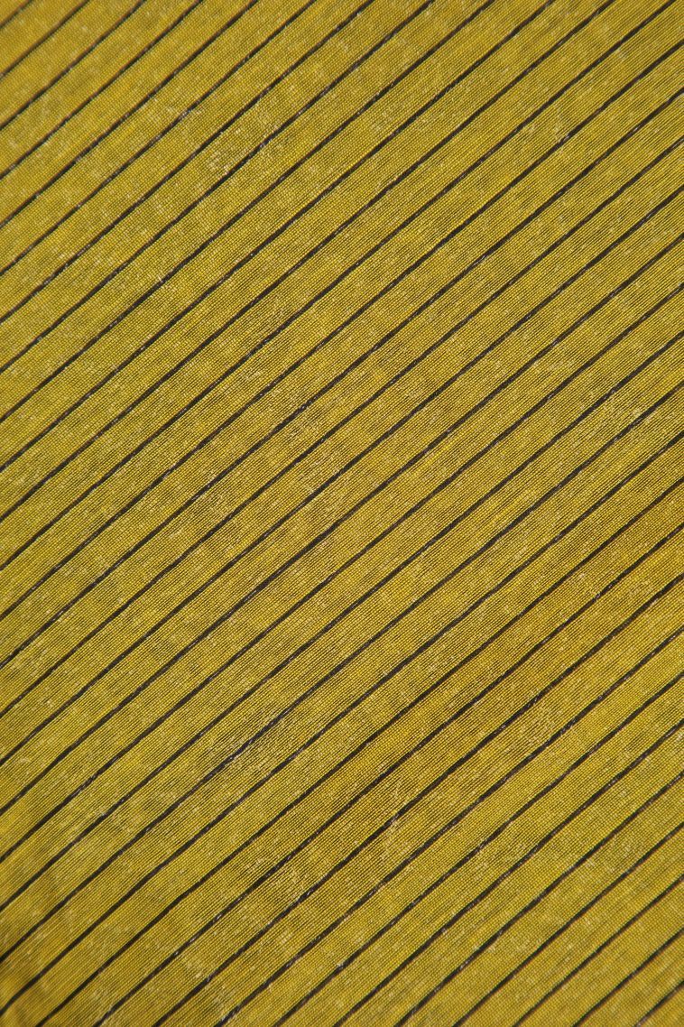 Apple Red Silk Cotton Sarees with Bronze Zari Stripes view 3